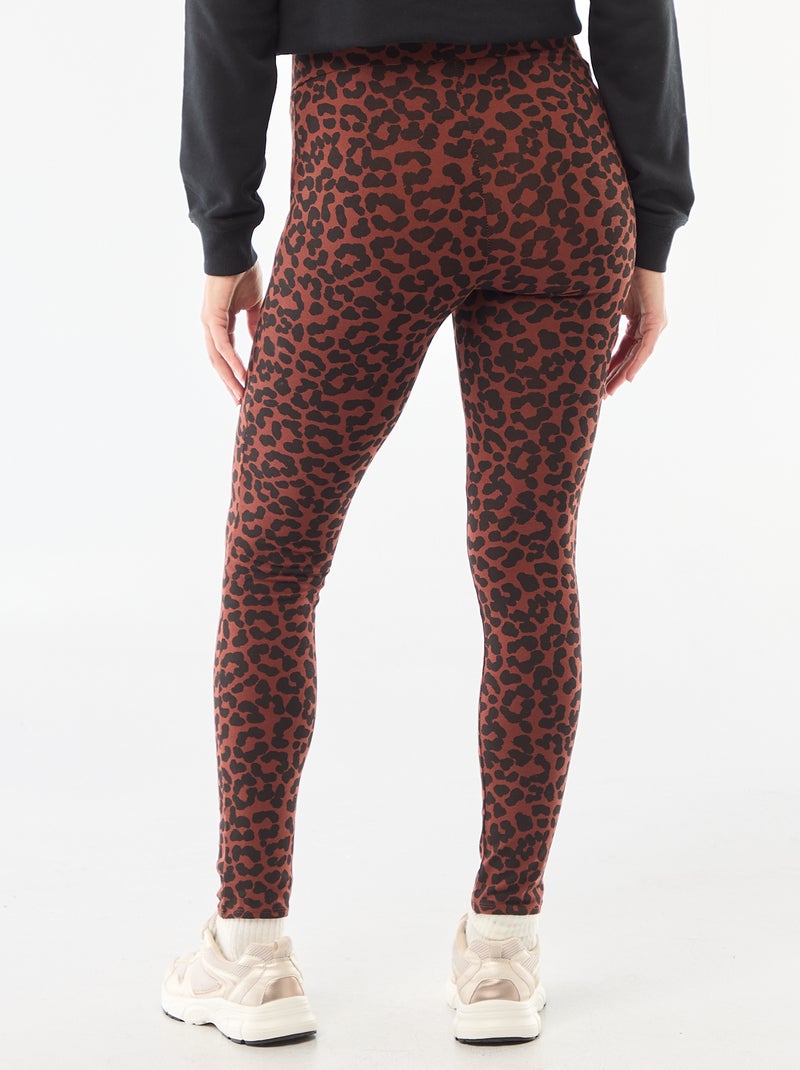Bedruckte Umstandsleggings braunes Leopardenmuster - Kiabi