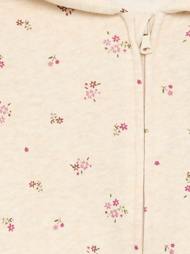 Bedruckter Hoodie Beige - Kiabi