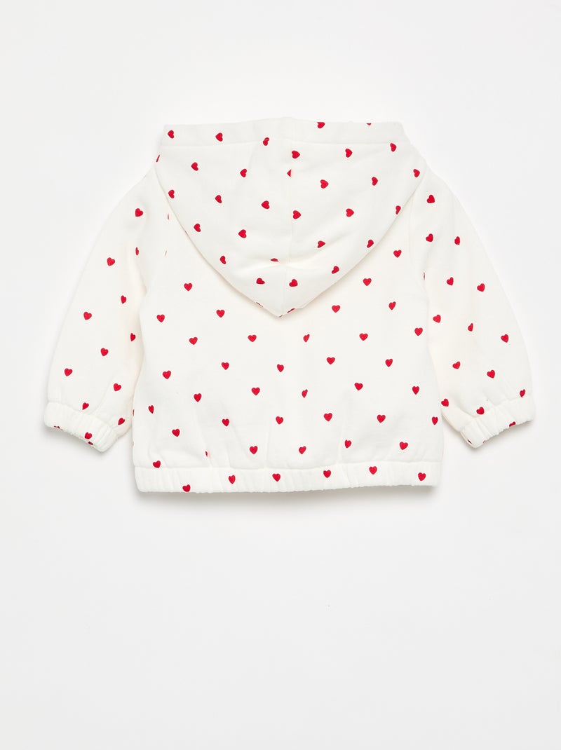 Bedruckter Hoodie Blanc - Kiabi
