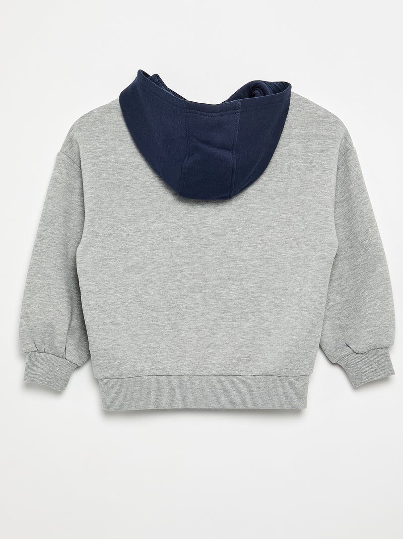 Bedruckter Hoodie Grau - Kiabi