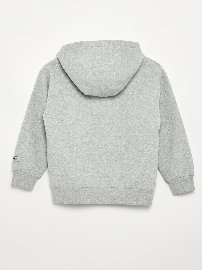 Bedruckter Kapuzenpullover Gris - Kiabi
