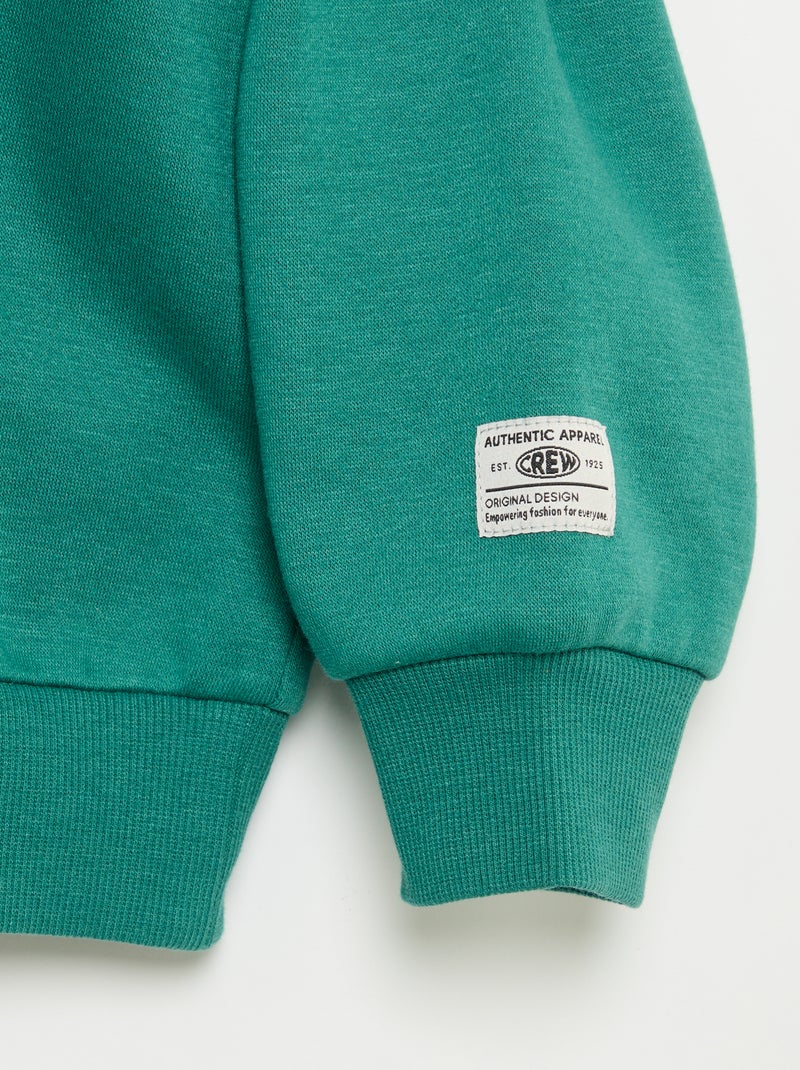 Bedruckter Kapuzenpullover Vert - Kiabi