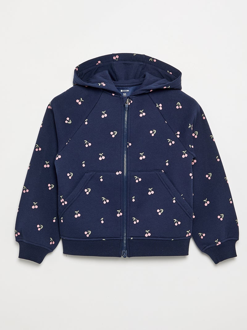 Bedruckter Molton-Sweater – Kollektion zum einfachen Anziehen Blau - Kiabi