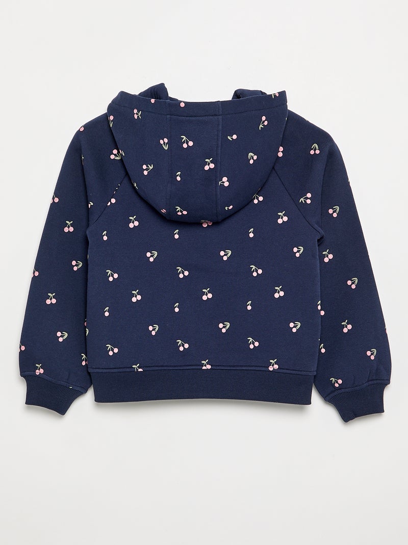 Bedruckter Molton-Sweater – Kollektion zum einfachen Anziehen Blau - Kiabi