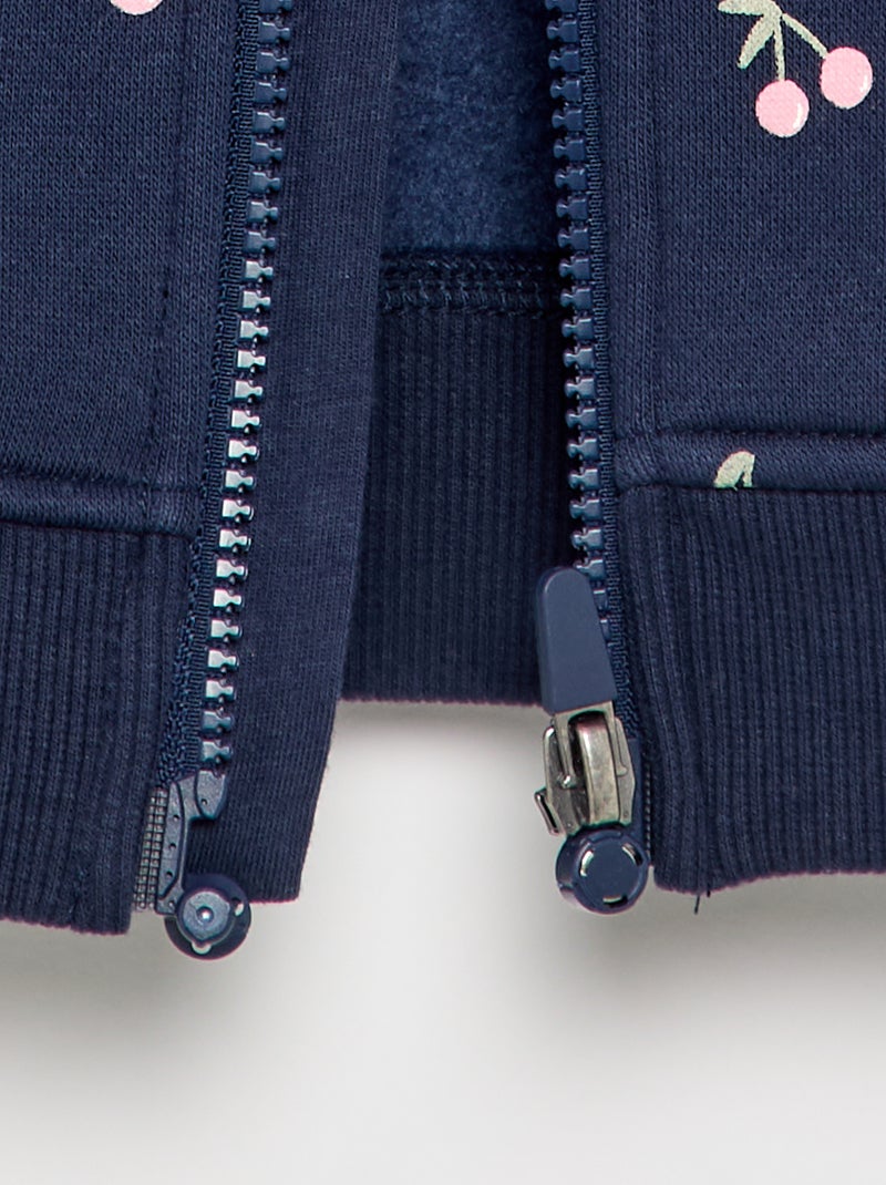 Bedruckter Molton-Sweater – Kollektion zum einfachen Anziehen Blau - Kiabi