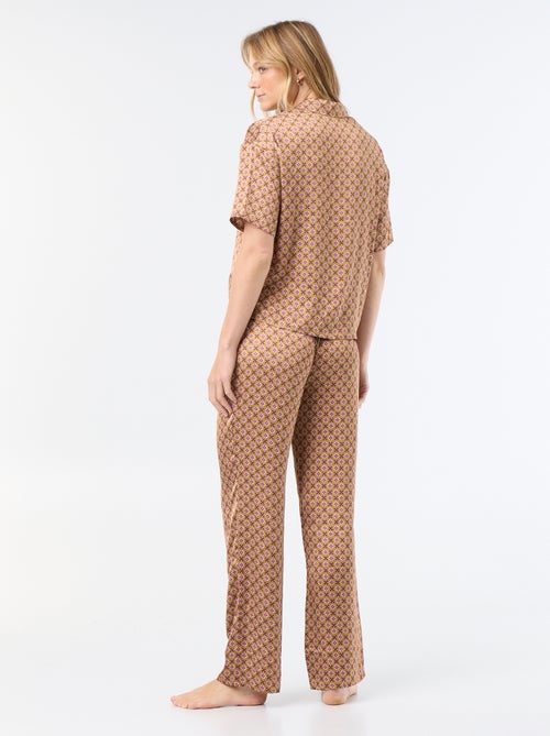 Bedruckter Pyjama aus leichter Maschenware - Kiabi