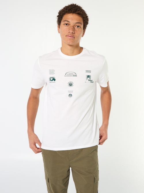 Bedrucktes Baumwoll-T-Shirt mit kurzen Ärmeln - Kiabi