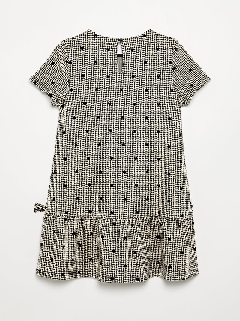 Bedrucktes Kleid mit kurzen Ärmeln Beige - Kiabi