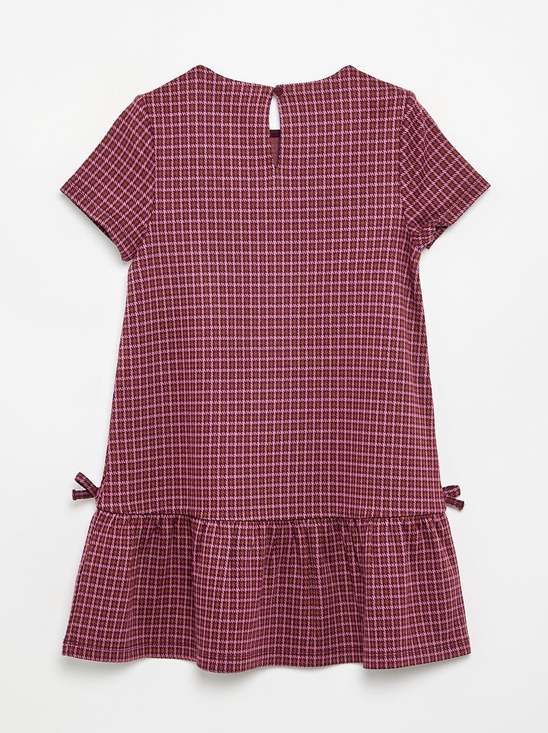 Bedrucktes Kleid mit kurzen Ärmeln Rose - Kiabi