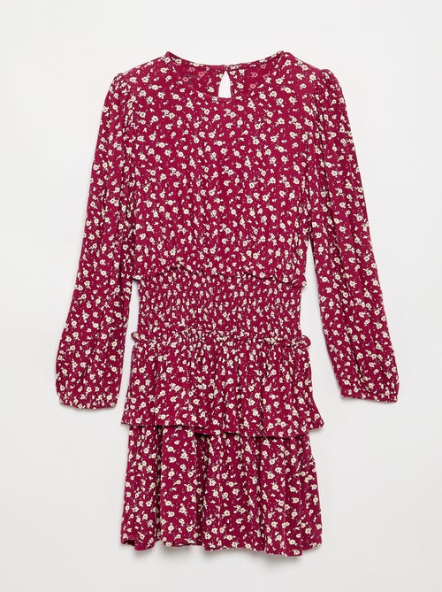 Bedrucktes Kleid mit Rüschen - Kiabi