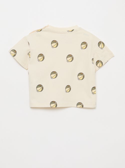 Bedrucktes Kurzarm-Jersey-T-Shirt - Kiabi