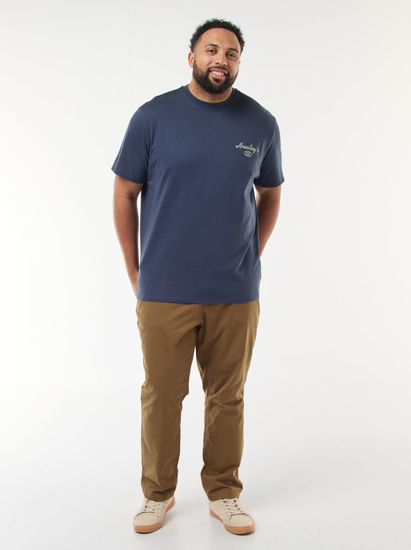 Bedrucktes Kurzarm-T-Shirt Blau - Kiabi