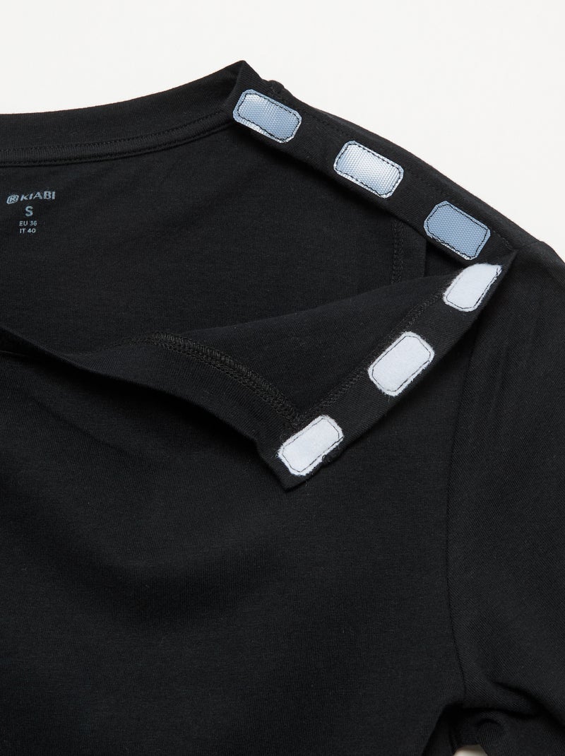 Bedrucktes Kurzarm-T-Shirt – Einfach anzuziehen Schwarz - Kiabi