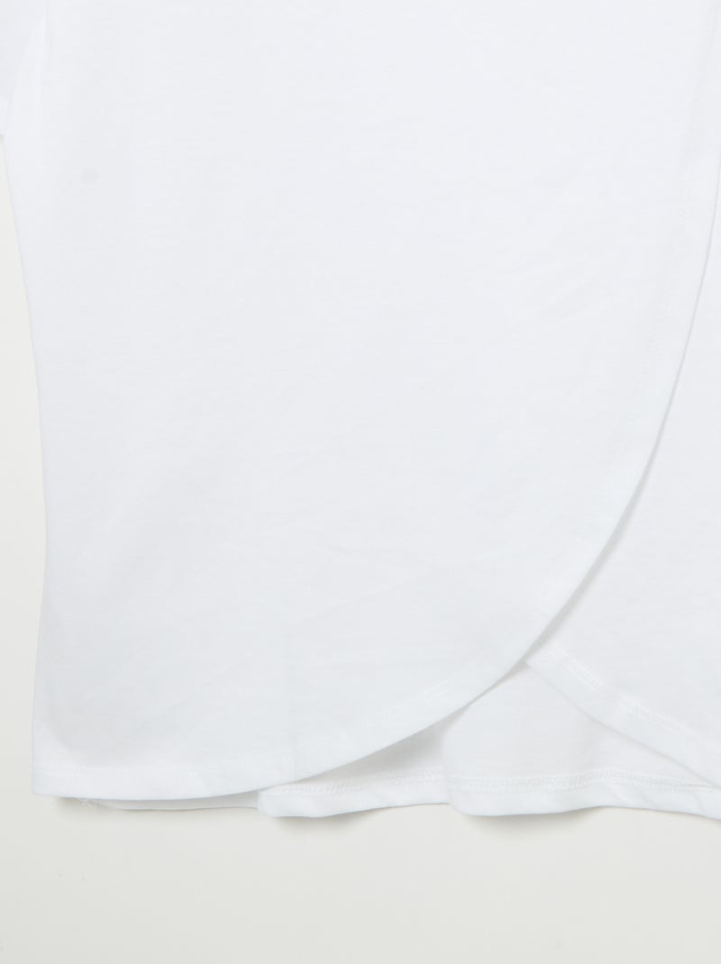 Bedrucktes Kurzarm-T-Shirt – Einfach anzuziehen Weiß - Kiabi