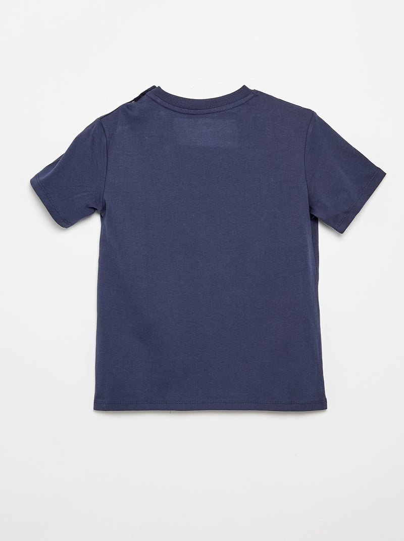 Bedrucktes Kurzarm-T-Shirt – Kollektion für einfaches Anziehen Blau - Kiabi