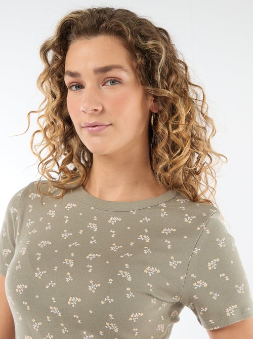 Bedrucktes Kurzarm-T-Shirt mit Muster - Kiabi