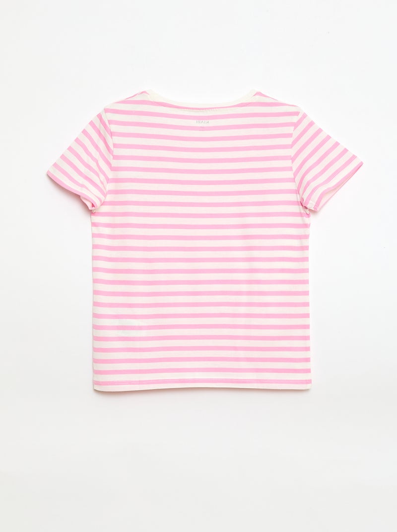 Bedrucktes Kurzarm-T-Shirt Rosa - Kiabi