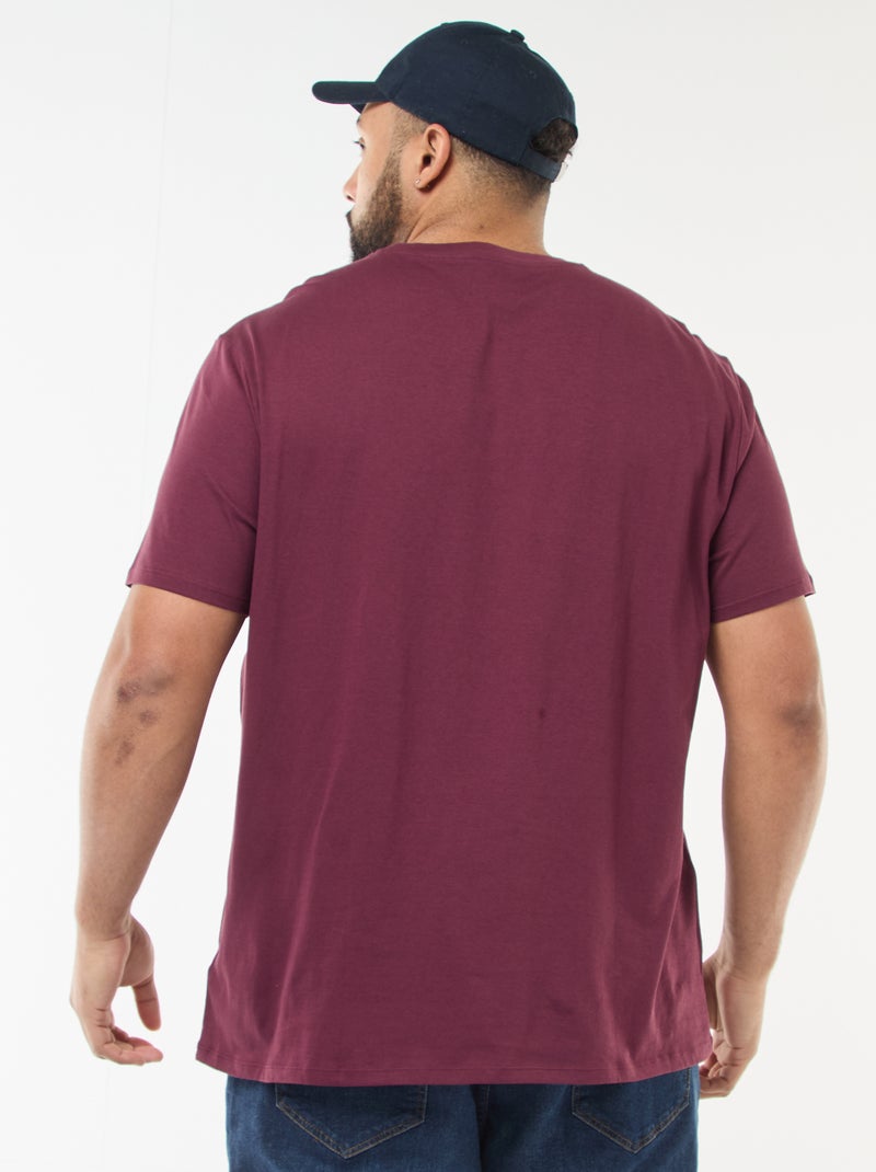 Bedrucktes Kurzarm-T-Shirt Rot - Kiabi
