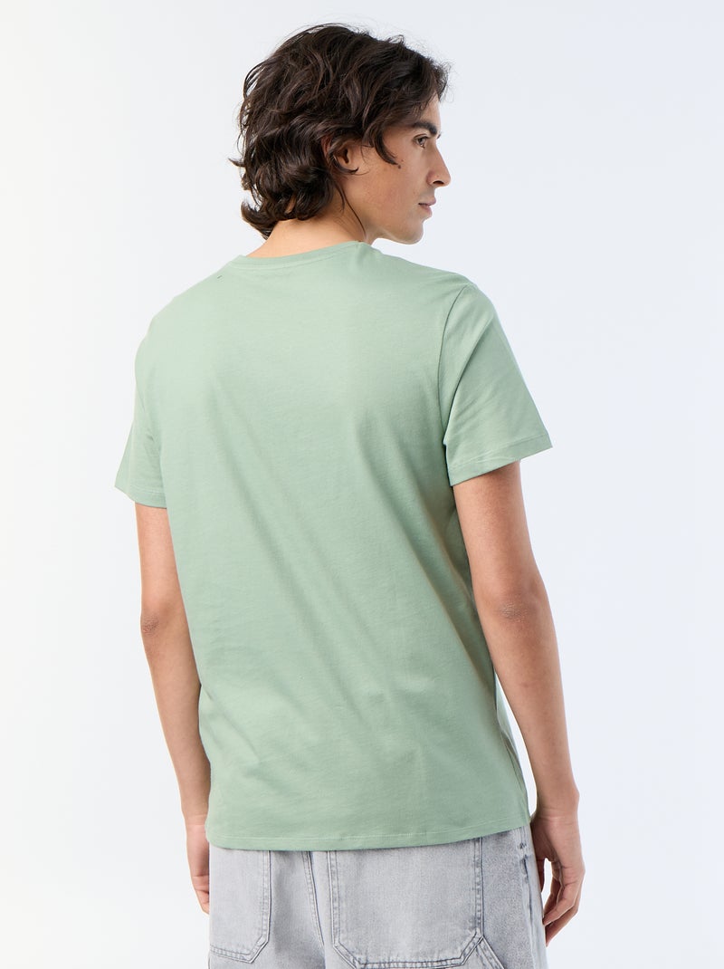 Bedrucktes Kurzarm-T-Shirt Vert - Kiabi
