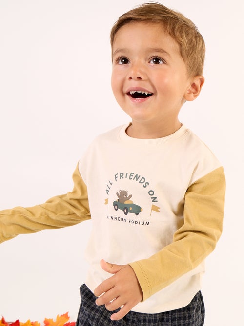 Bedrucktes Langarm-T-Shirt - Kiabi
