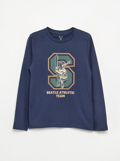 Bedrucktes Langarm-T-Shirt - Kiabi