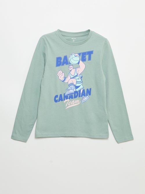 Bedrucktes Langarm-T-Shirt - Kiabi