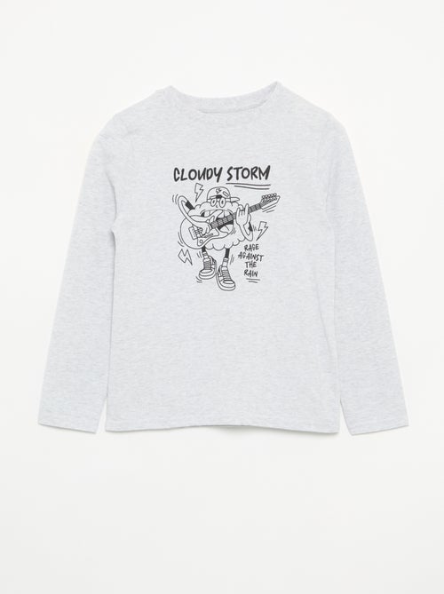 Bedrucktes Langarm-T-Shirt - Kiabi