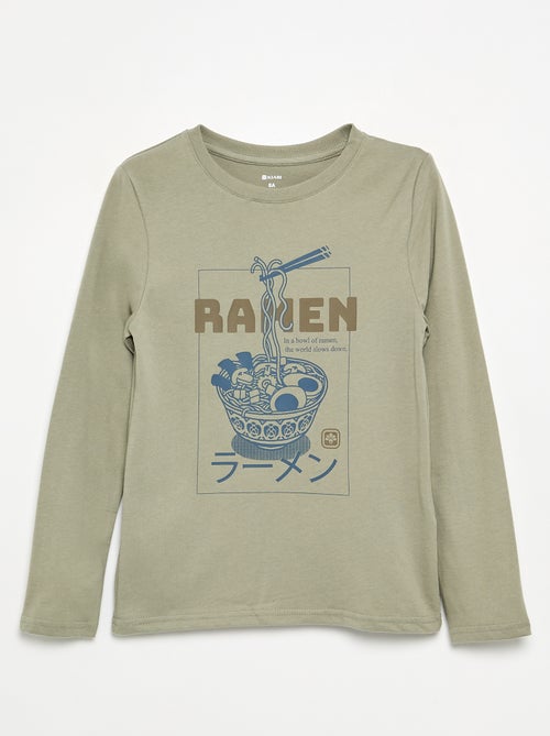 Bedrucktes Langarm-T-Shirt - Kiabi