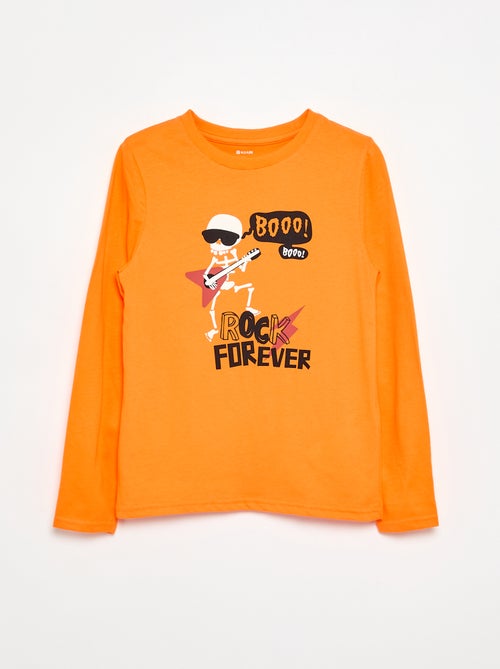 Bedrucktes Langarm-T-Shirt - Kiabi