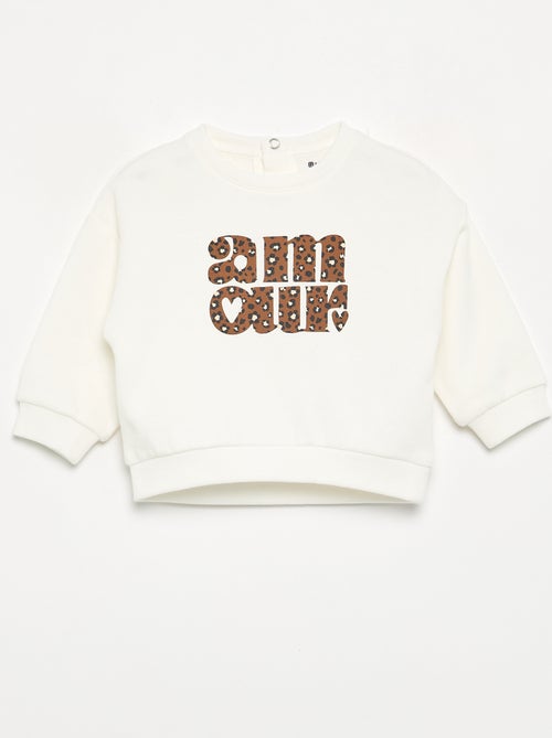Bedrucktes Molton-Sweatshirt - Kiabi Bedrucktes Molton-Sweatshirt - Kiabi