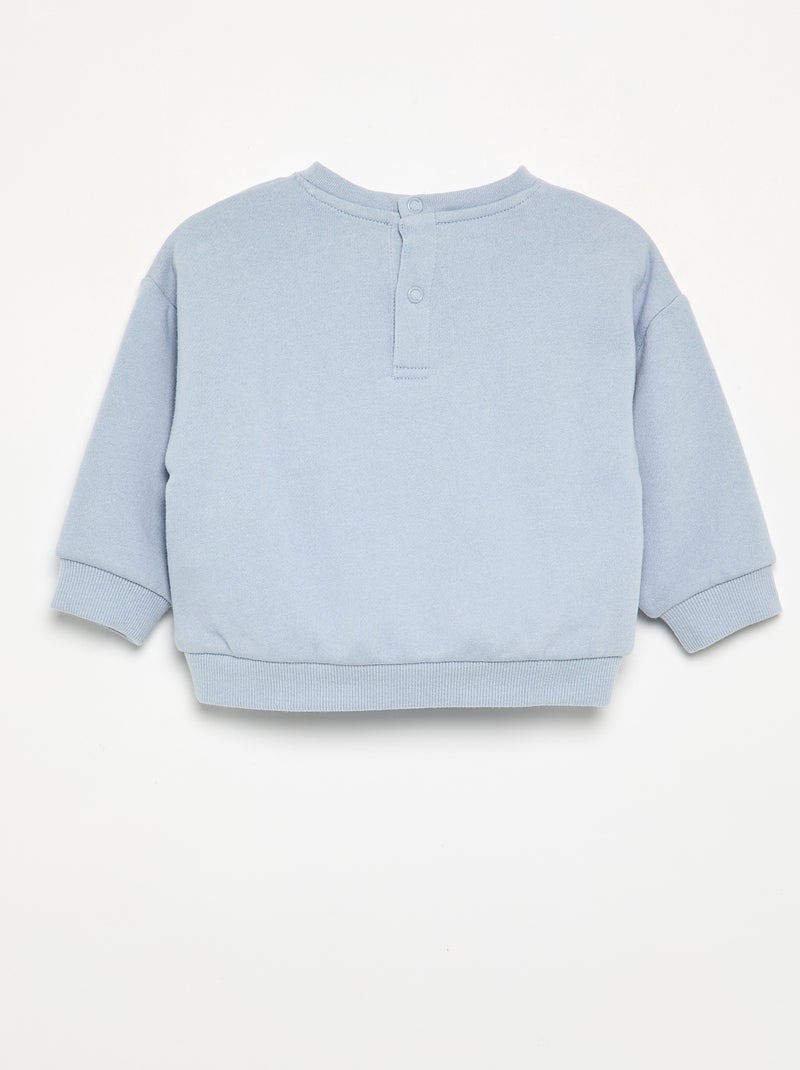 Bedrucktes Molton-Sweatshirt Bleu - Kiabi