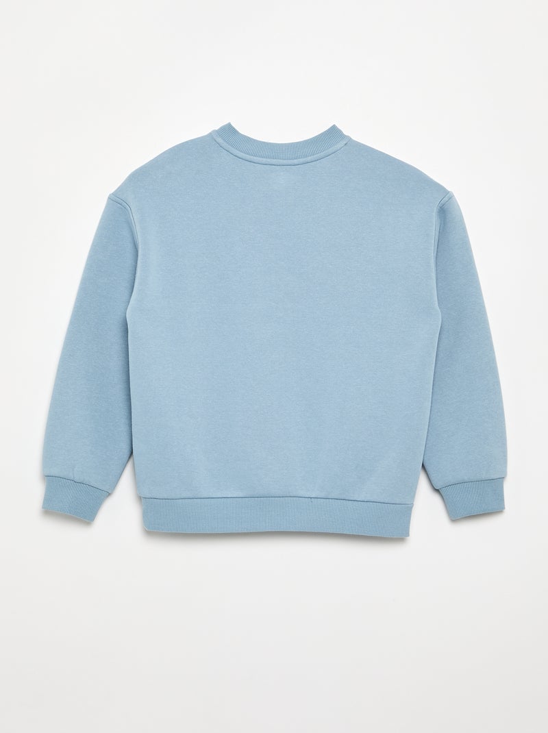 Bedrucktes Molton-Sweatshirt – einfach anzuziehen Blau - Kiabi