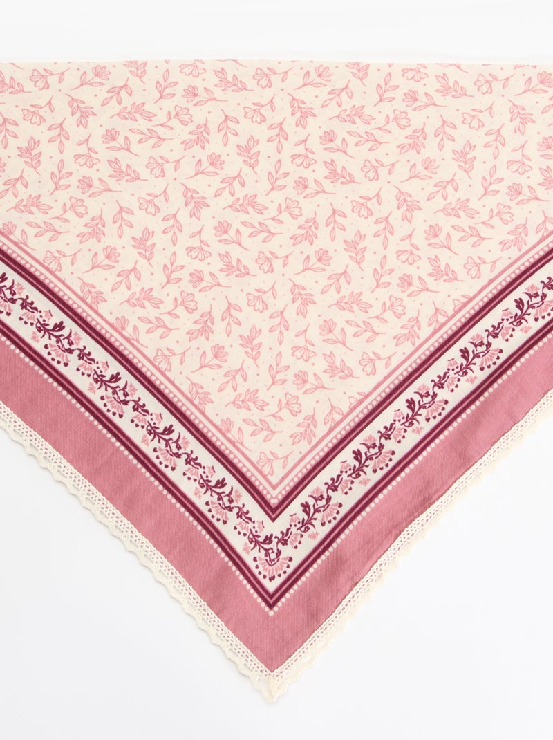 Bedrucktes quadratisches Foulard Rose - Kiabi