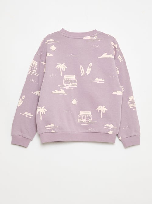 Bedrucktes Rundhals-Sweatshirt aus Baumwolle - Kiabi