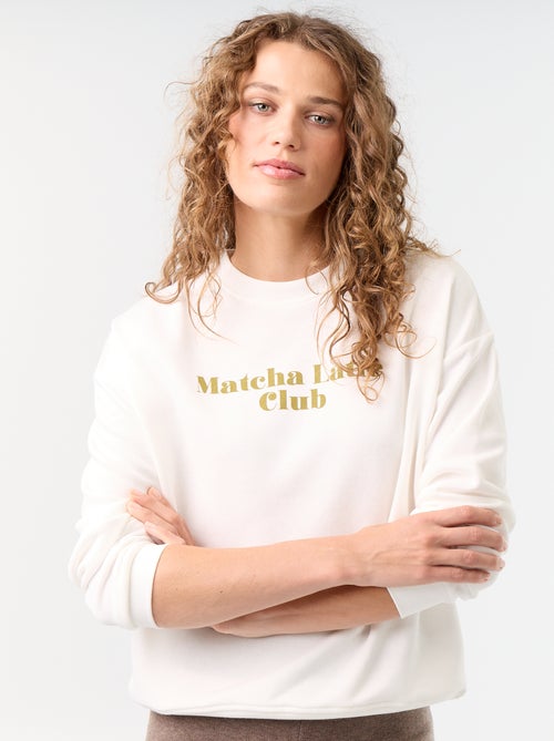 Bedrucktes Rundhals-Sweatshirt - Kiabi