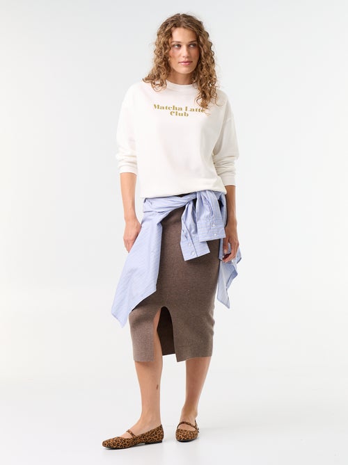 Bedrucktes Rundhals-Sweatshirt - Kiabi