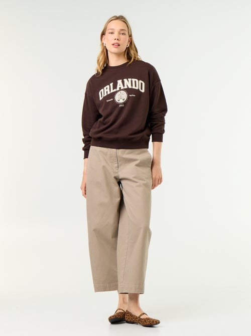 Bedrucktes Rundhals-Sweatshirt - Kiabi