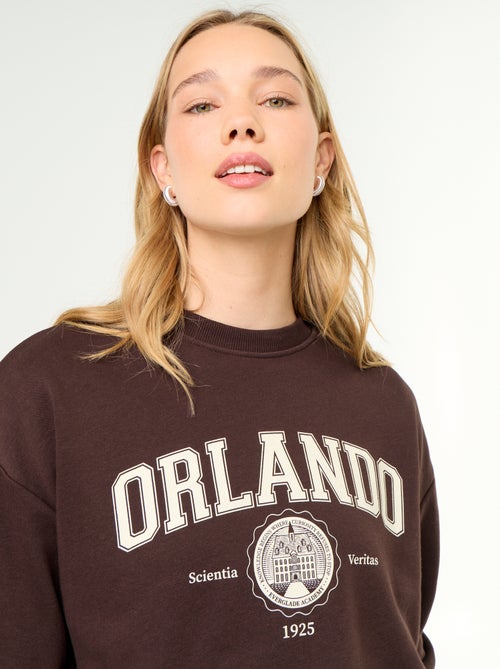 Bedrucktes Rundhals-Sweatshirt - Kiabi