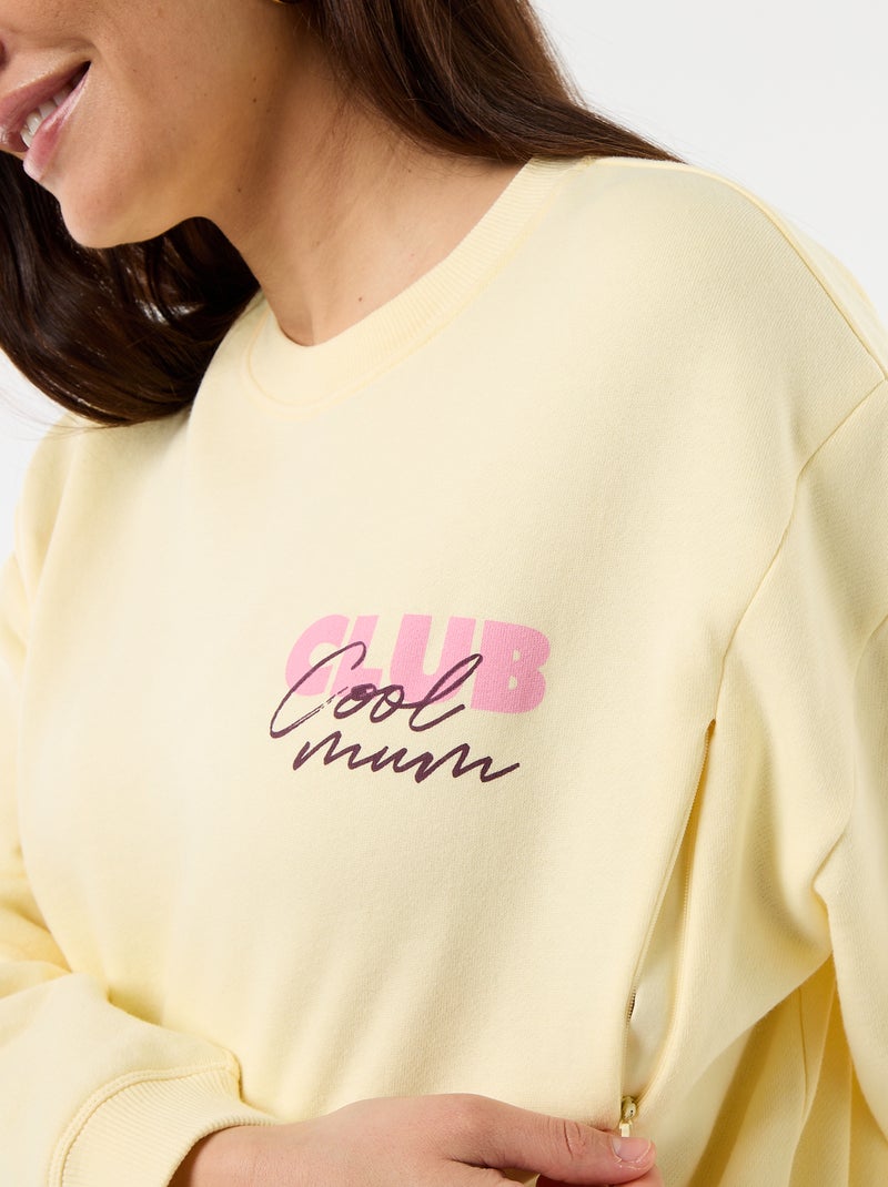 Bedrucktes Still-Sweatshirt Jaune - Kiabi