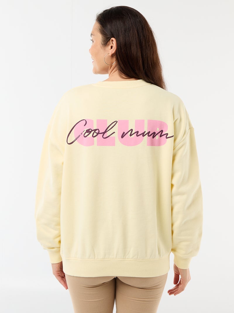 Bedrucktes Still-Sweatshirt Jaune - Kiabi