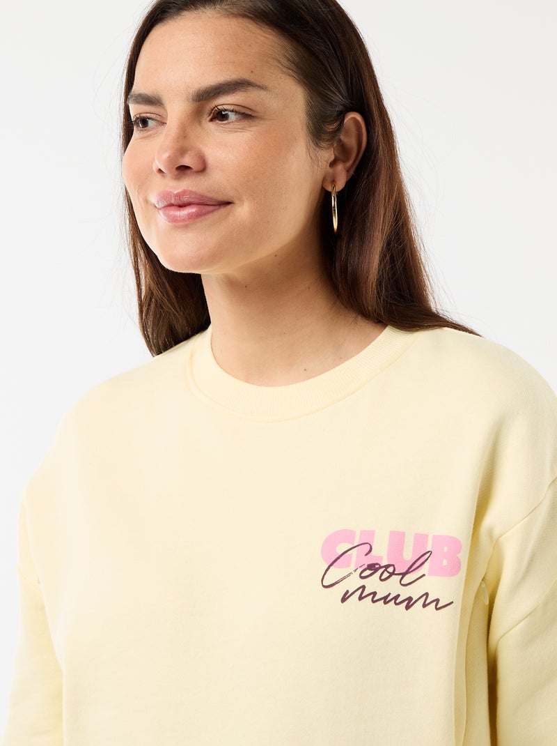 Bedrucktes Still-Sweatshirt Jaune - Kiabi