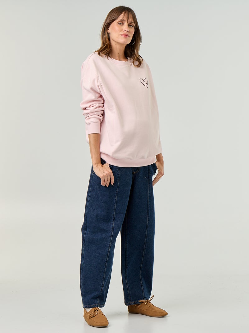 Bedrucktes Still-Sweatshirt Rose - Kiabi