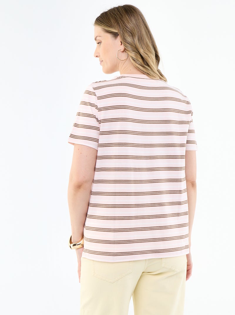 Bedrucktes Still-T-Shirt Rose - Kiabi