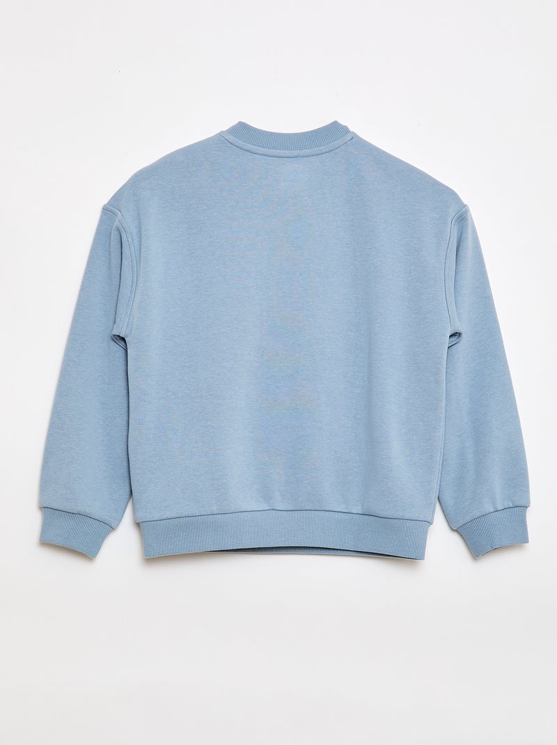 Bedrucktes Sweatshirt - Einfach anzuziehende Kollektion Blau - Kiabi