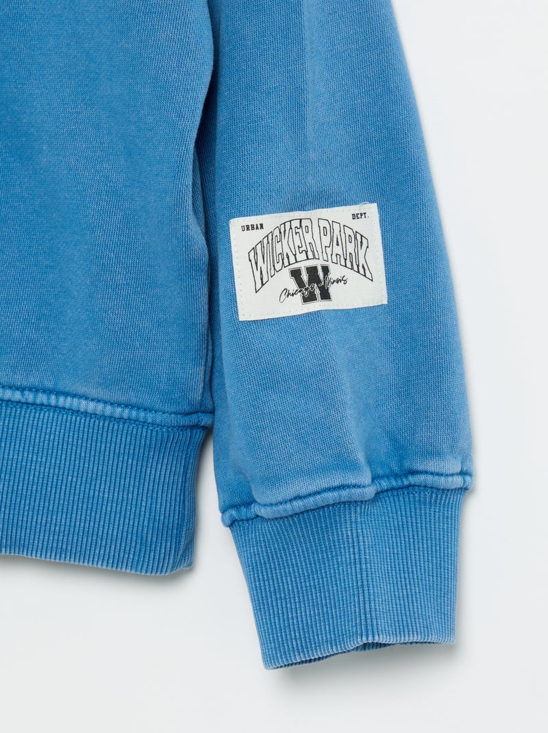 Bedrucktes Sweatshirt aus French Terry Bleu - Kiabi