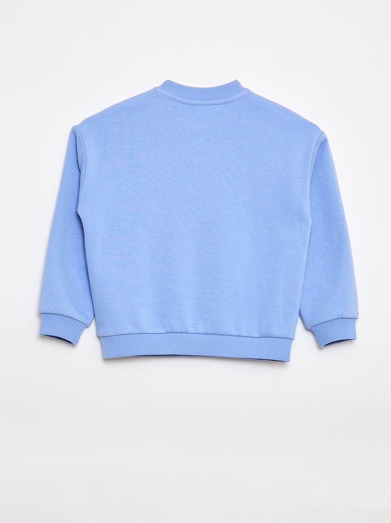 Bedrucktes Sweatshirt aus leichtem French Terry – Kollektion zum einfachen Anziehen Blau - Kiabi