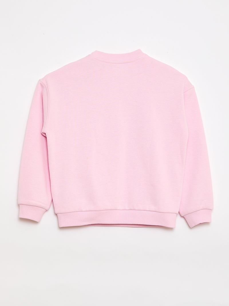 Bedrucktes Sweatshirt aus leichtem French Terry – Kollektion zum einfachen Anziehen Rosa - Kiabi