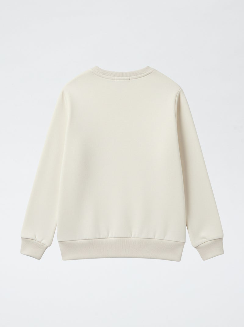 Bedrucktes Sweatshirt 'Bluey' aus unifarbenem French Terry Baumwolle Weiß - Kiabi