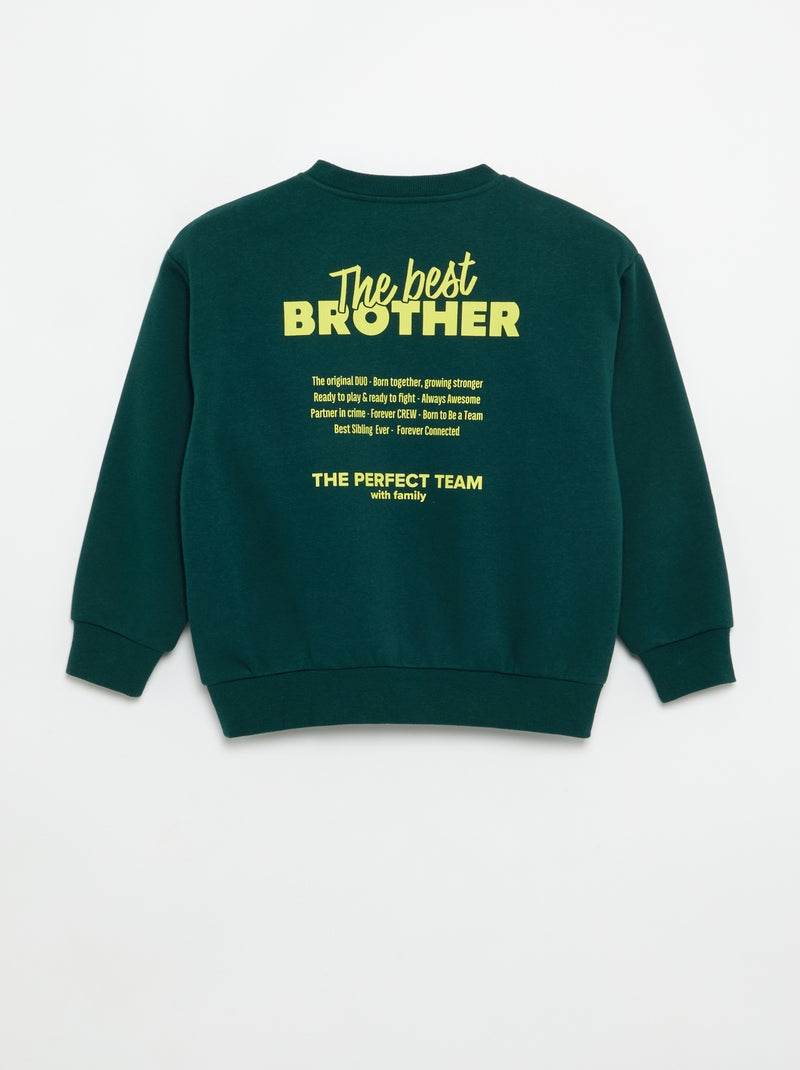 Bedrucktes Sweatshirt Grün - Kiabi