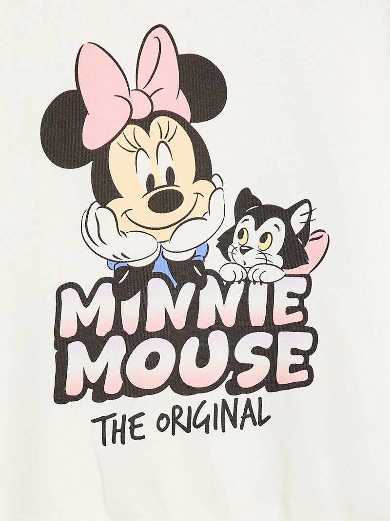 Bedrucktes Sweatshirt – "Minnie" "Disney" – Kollektion zum einfachen Anziehen Weiß - Kiabi